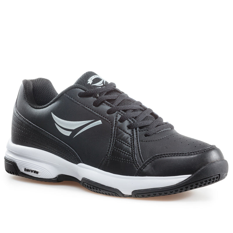 SPARKLE black (40-45) Lightweight PU leather running & walking shoes.
