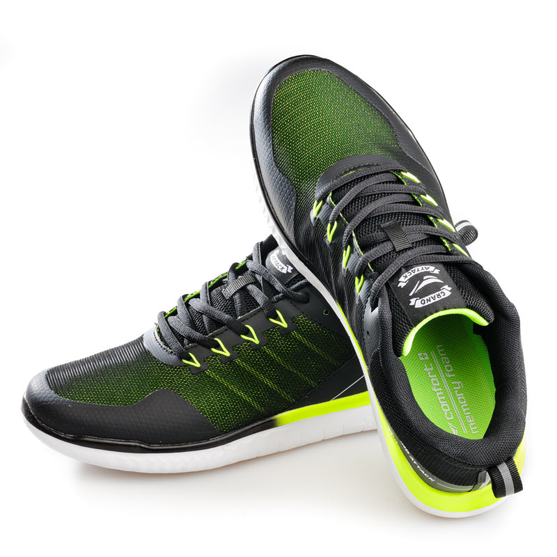 MONTOYA black (40-45) Lightweight & breathable running & walking shoes.