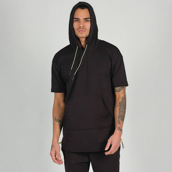 Hooded Black Men's t-shirt (S-XXL) 21501