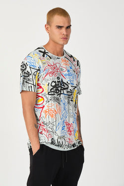 Graffiti White Men's t-shirt (S-XXL) 21517
