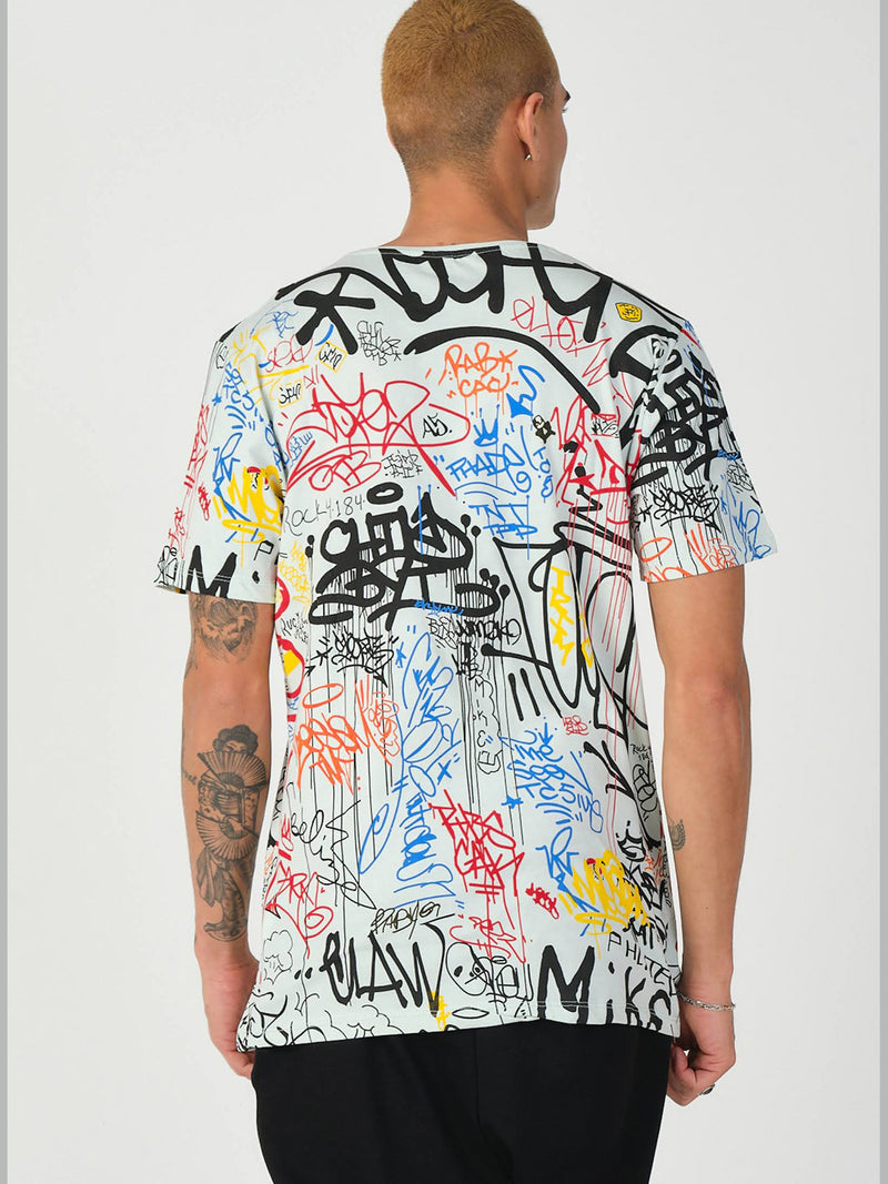 Graffiti White Men's t-shirt (S-XXL) 21517