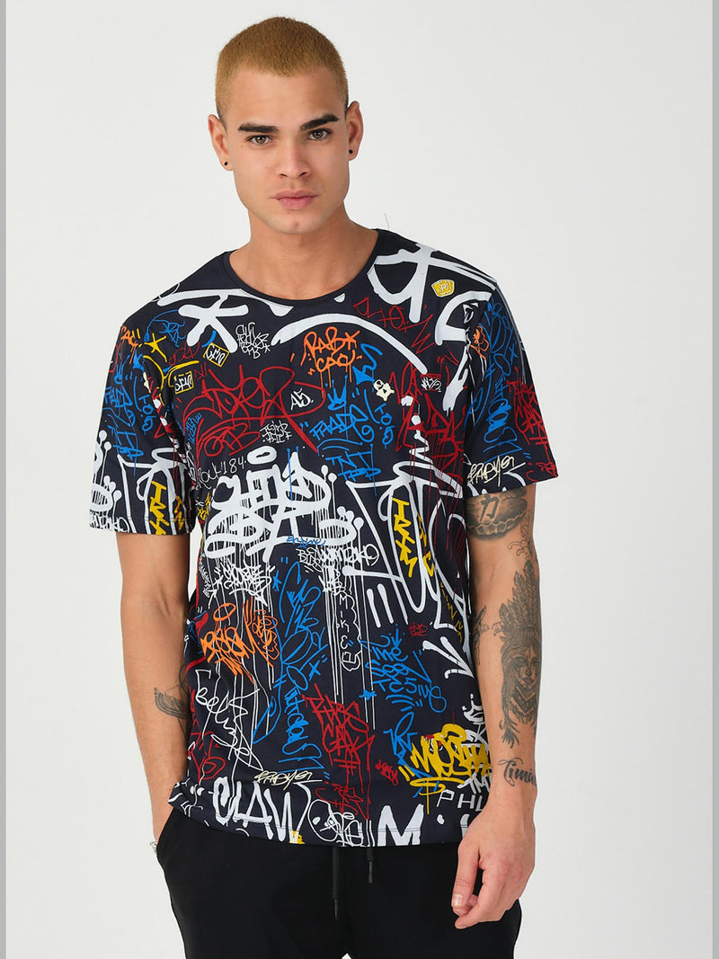 Graffiti Navy Men's t-shirt (S-XXL) 21517