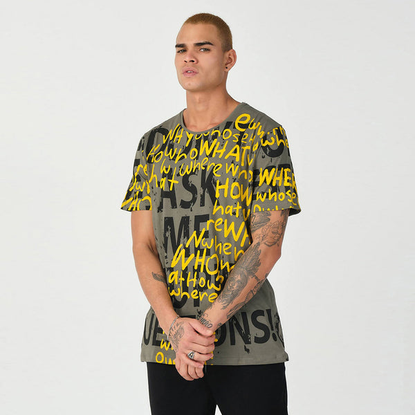 Graffiti Khaki Men's t-shirt (S-XXL) 21519