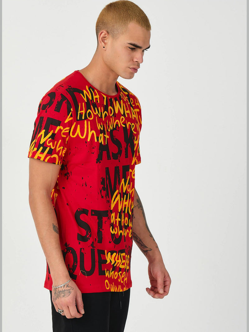 Graffiti Red – 21519 Men\'s Grand (S-XXL) Attack t-shirt