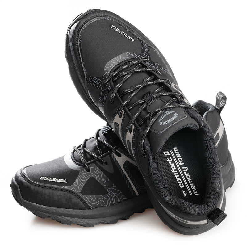 PREMIUM black (40-45) Water repellent & soft shell outdoor shoes.