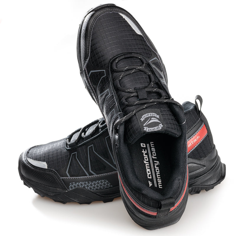 HOT ICE black/red (41-45) Water repellent & soft shell outdoor shoes.