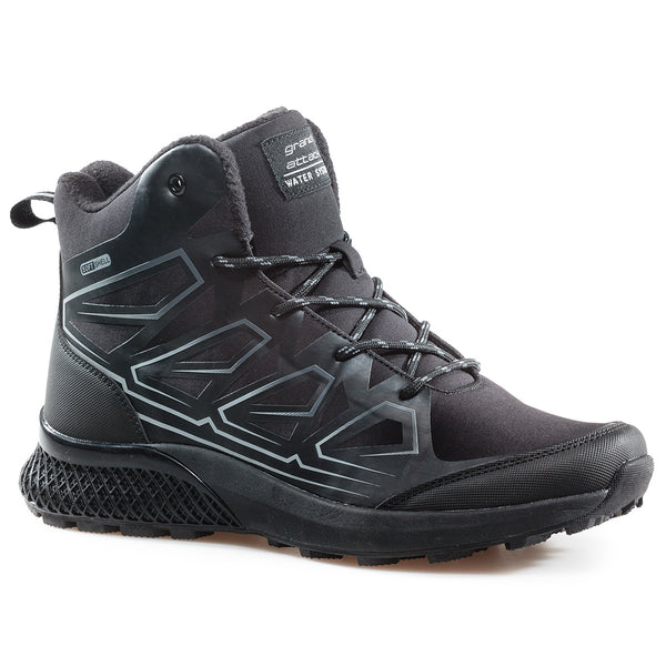 PEAK EDGE black (41-45) Water repellent & soft shell hiking shoes.