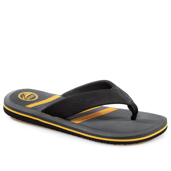 Curacao Men's Grey/Yellow slippers (41-46)