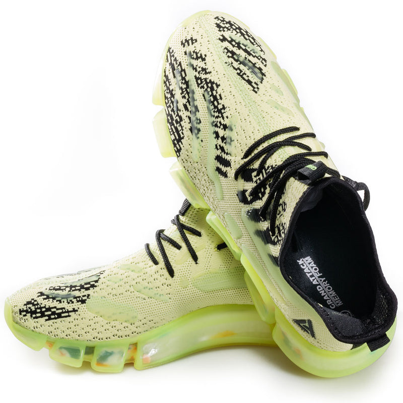 SPEAR neon green (40-45) Lightweight & breathable running & walking shoes.