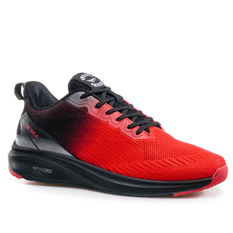 ULTRA black/red (41-46) Lightweight & breathable running & walking shoes.