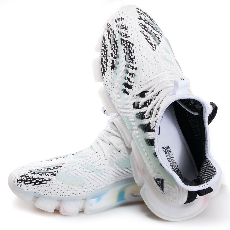 SPEAR white (40-45) Lightweight & breathable running & walking shoes.