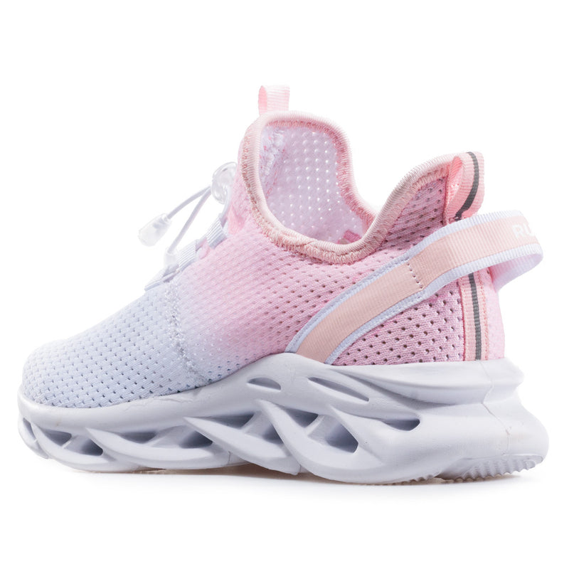 Run to the future white/pink (36-40) Lightweight & breathable running & walking shoes.