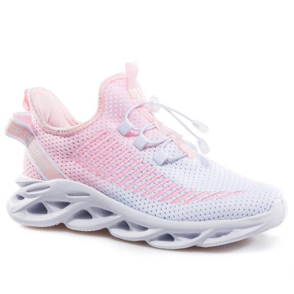 Run to the future white/pink (36-40) Lightweight & breathable running & walking shoes.
