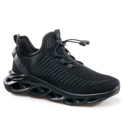 Run to the future black (36-40) Lightweight & breathable running & walking shoes.