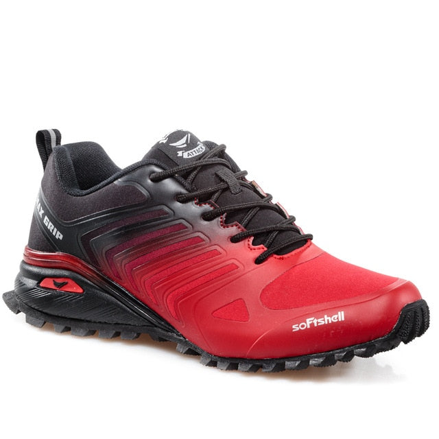 EXTRA TRAIL red (41-45) Water repellent & soft shell outdoor shoes.